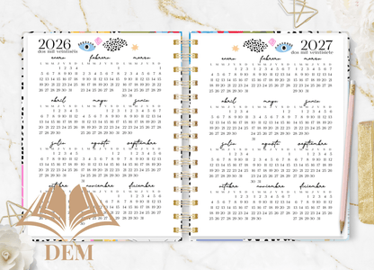 Agenda 2026 Art Vibes – Diseño Diario Personalizado - ImpresionesDEM