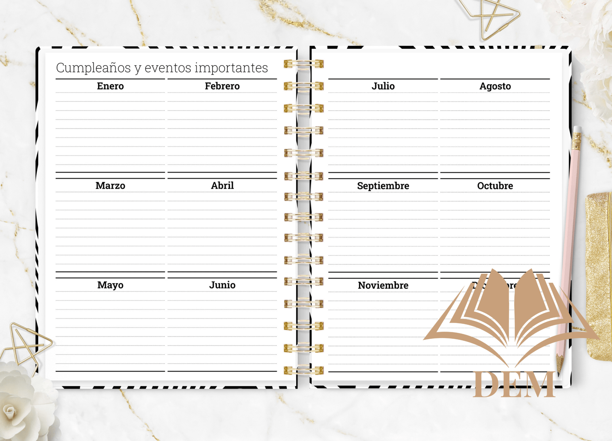 Agenda 2026 Formato Diario Ejecutiva Black Tint - ImpresionesDEM