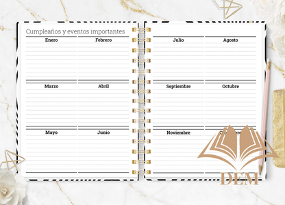 Agenda 2026 Formato Diario Ejecutiva Black Tint - ImpresionesDEM