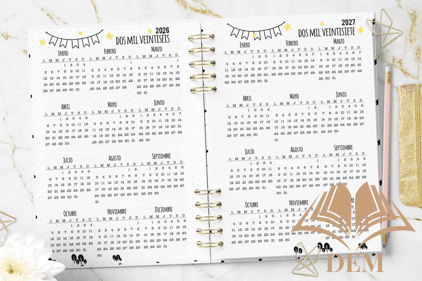 Agenda Diaria 2026 "El Principito" Personalizada - Diseño Exclusivo y Tapa Dura - ImpresionesDEM