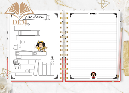 Agenda Semanal 2026 Mafalda - Planificación y Listas de Tareas - ImpresionesDEM